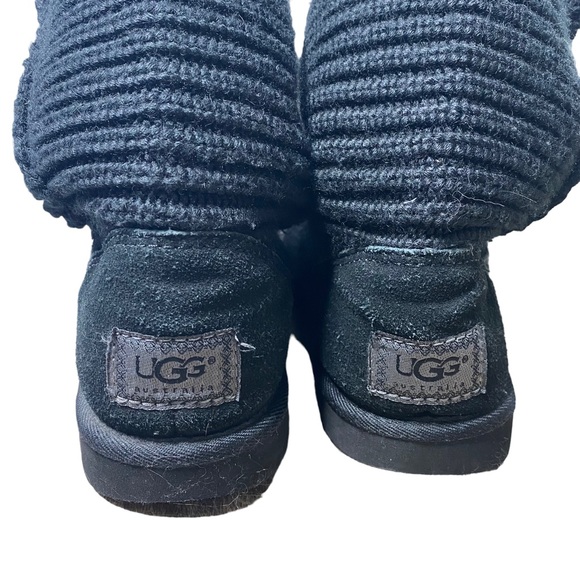 UGG Classic Cardy Boots Black ribbed - Picture 3 of 13